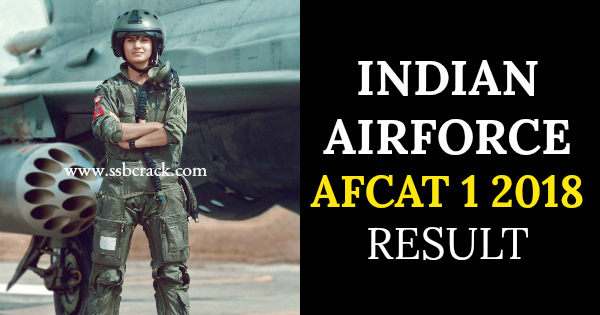 INDIAN AIRFORCE AFCAT 1 2018 RESULT