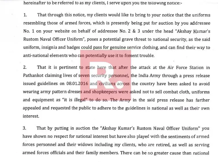 legal notice to akshay kumar 1