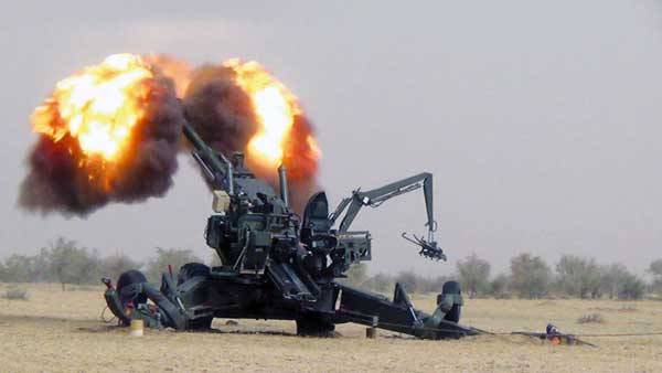 Dhanush Howitzer During a Test