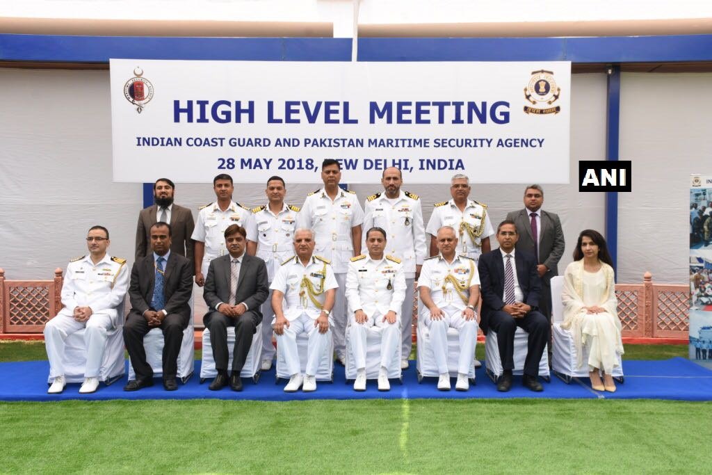 India and Pakistan Coast Guard Officials During the Meet