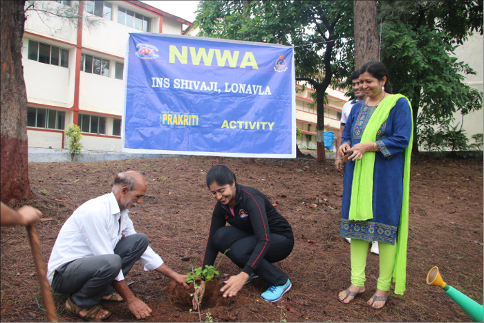 Tree Plantation By Naval Wives Welfare Associassion