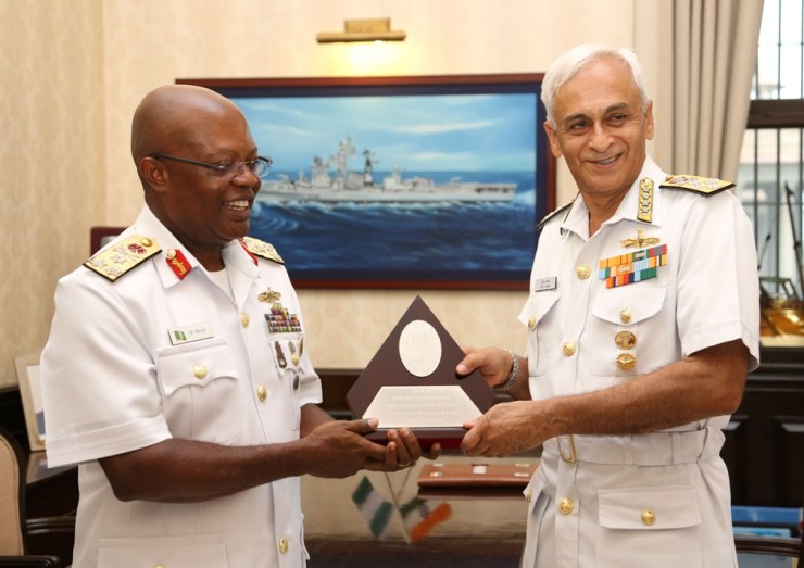 Nigerian Navy Chief With Adm Sunil Lanba