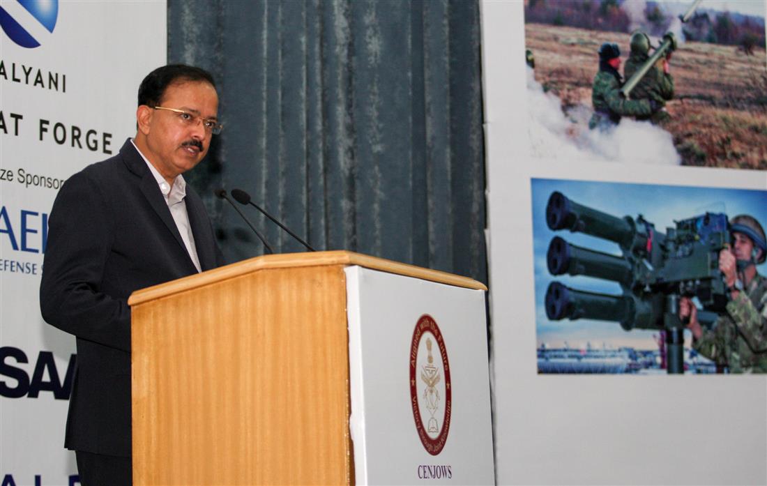 The Minister of State for Defence, Dr. Subhash Ramrao Bhamre addressing the inaugural function of Air Defence India 2018