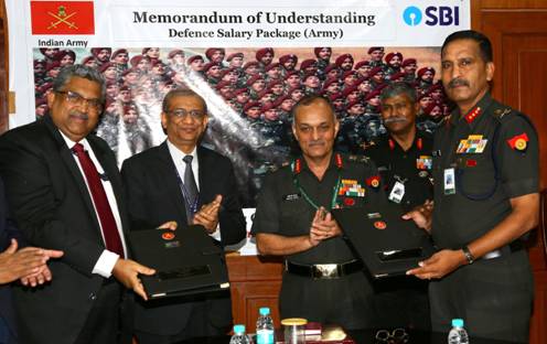 SBI inks Deal With Indian Army