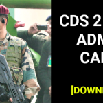 CDS 2 2018 ADMIT CARD