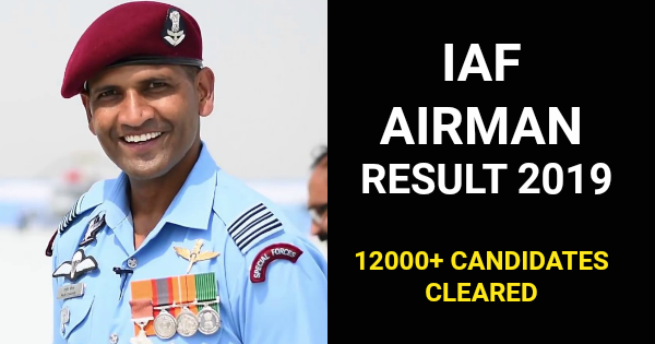 IAF AIRMAN RESULT 2019