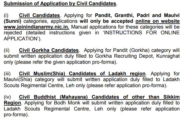 Indian Army Religious Teacher Apply