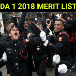 NDA 1 2018 MERIT LIST