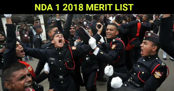 NDA 1 2018 MERIT LIST