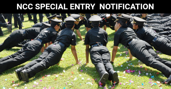 NCC SPECIAL ENTRY NOTIFICATION