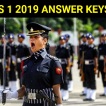 CDS 1 2019 ANSWER KEYS