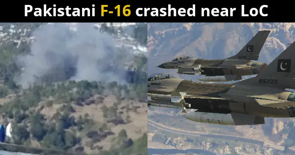 Pakistani F-16 crashed near LoC