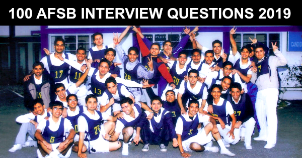 100 AFSB INTERVIEW QUESTIONS 2019