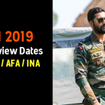 CDS 1 2019 SSB Interview Dates