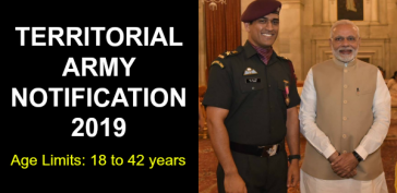 TERRITORIAL ARMY NOTIFICATION 2019
