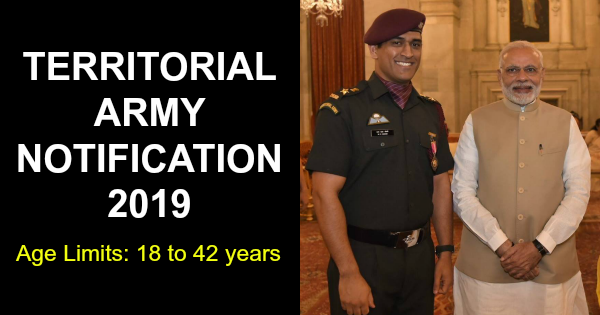 TERRITORIAL ARMY NOTIFICATION 2019