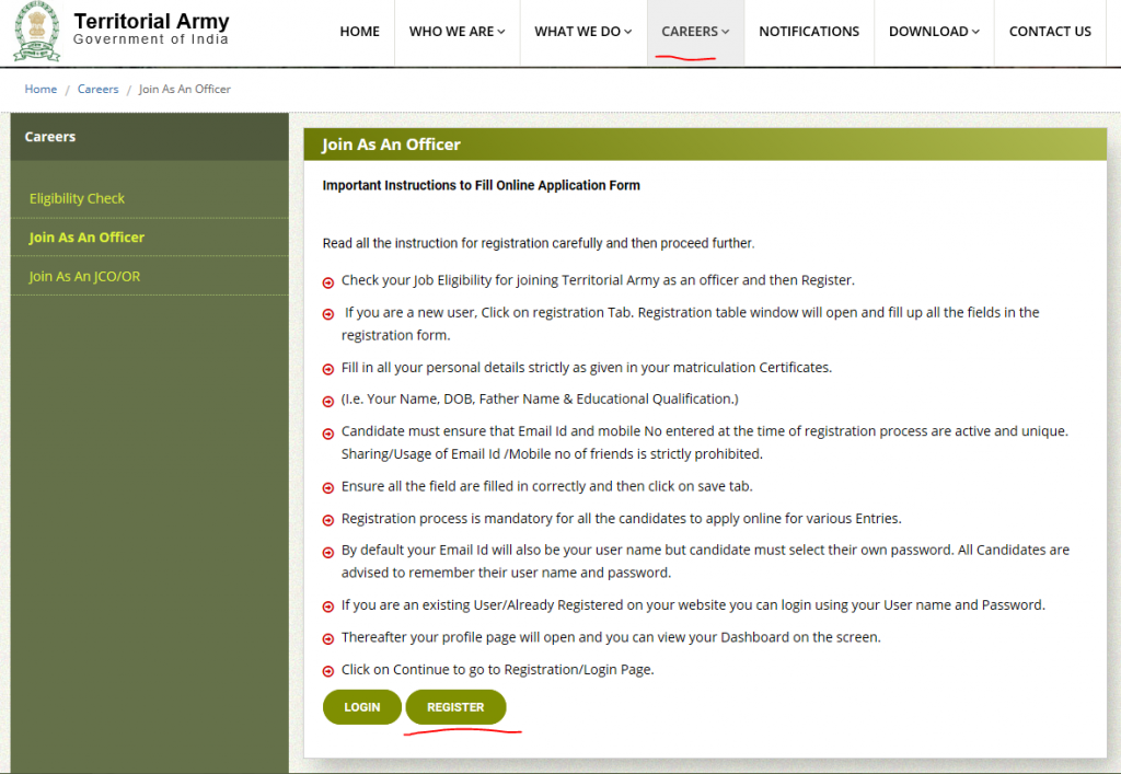 Territorial Army Apply 2