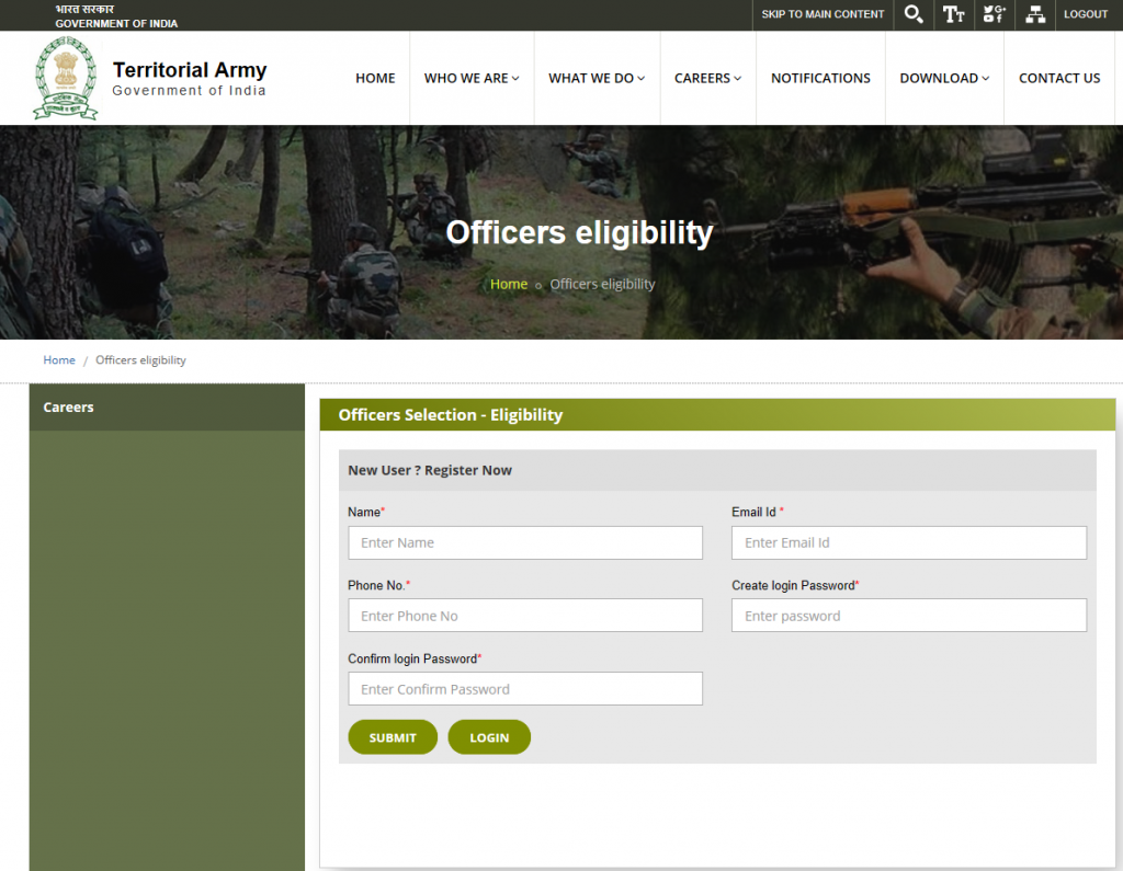 Territorial Army Apply 3