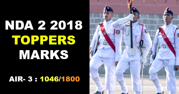 NDA 2 2018 TOPPERS MARKS