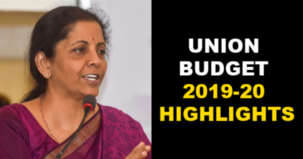 Union Budget 2019-20 HIghlights