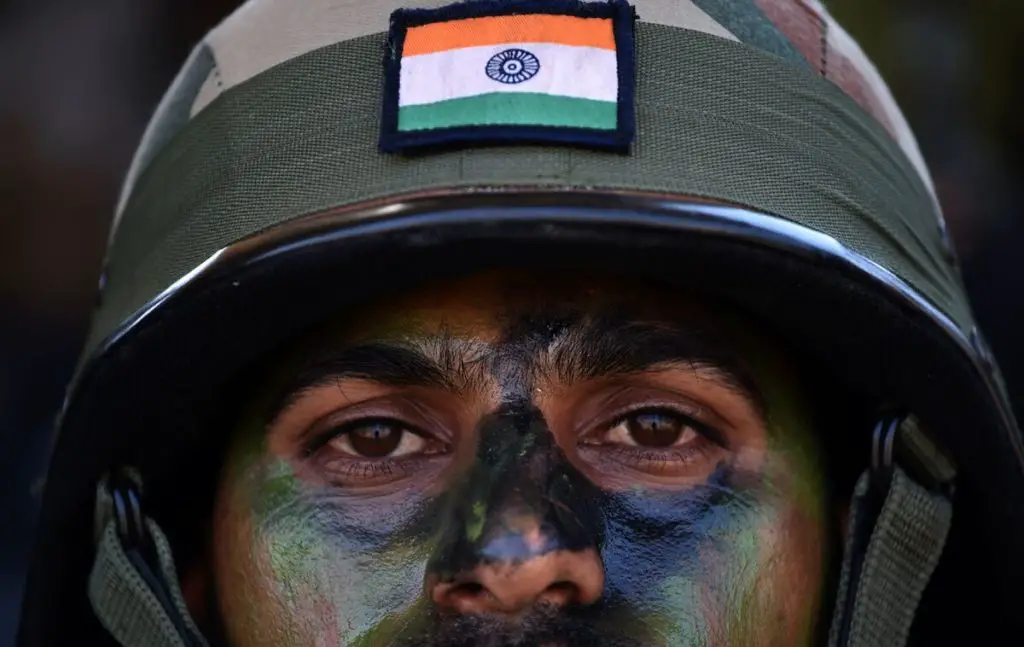 Indian Soldier Maitaining Vigil