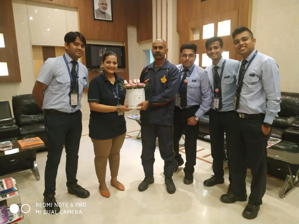 Jitendra Singh With Indigo Staff