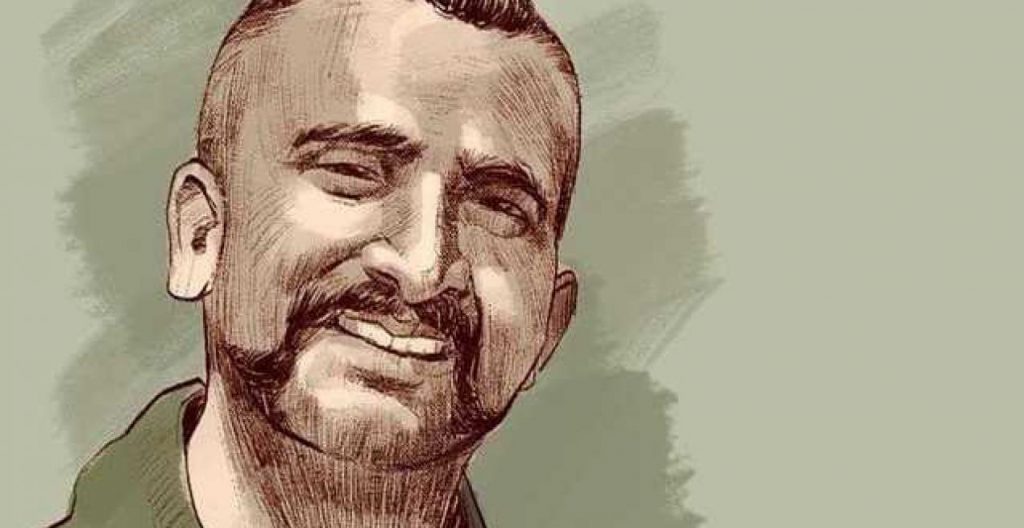 Digital Sketch of Wing Commander Abhinanadan