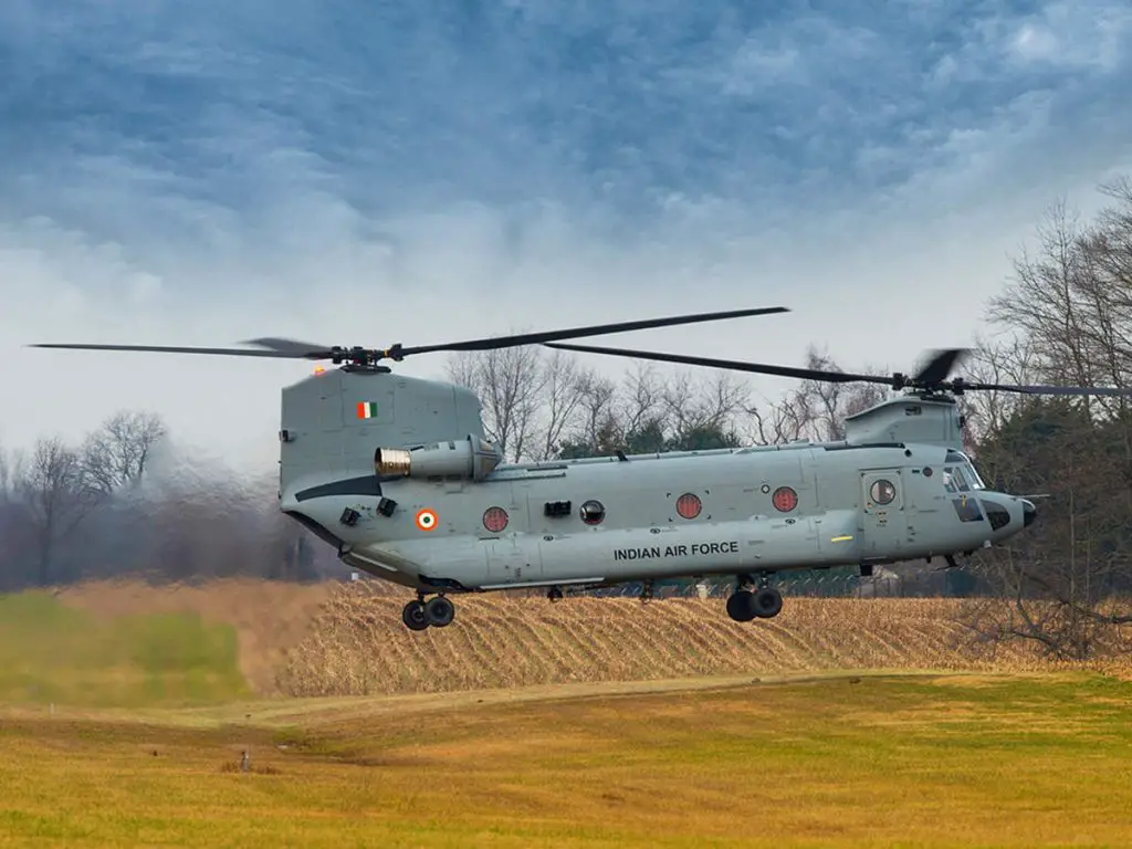 indian air force inducts combat ready chinook helicopters