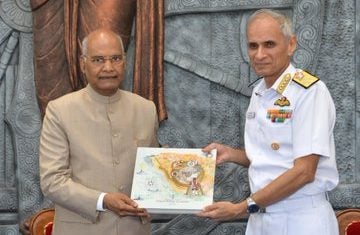 Indian naval academy president colours 1