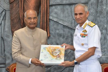Indian naval academy president colours 1