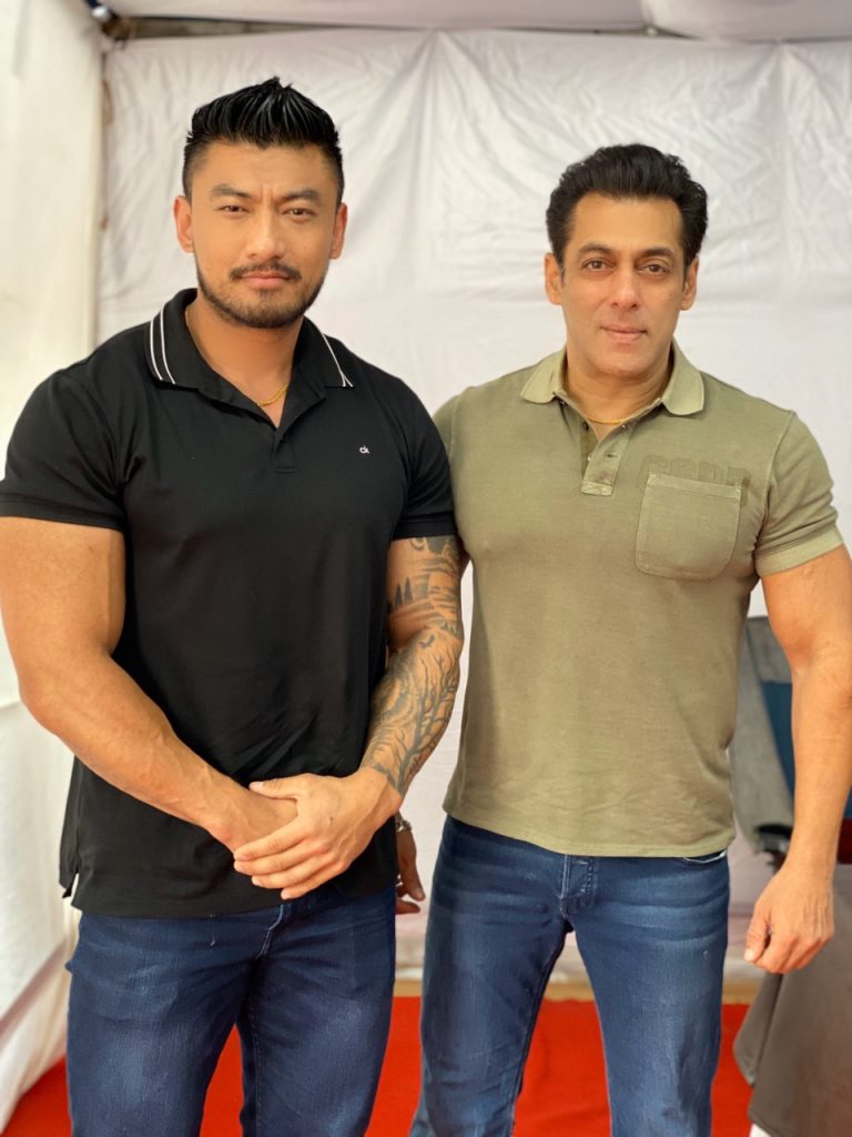 Sangay Tsheltrim with Salman Khan
