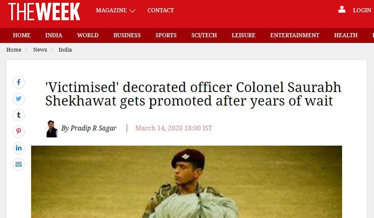 Brigadier Saurabh Singh Shekhawat the week article