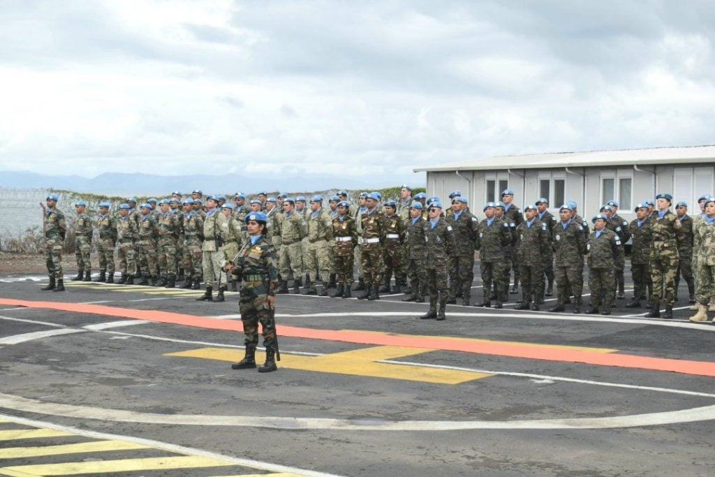 major jyoti yadav commands international contingent during un international peacekeepers day 1024x683 1