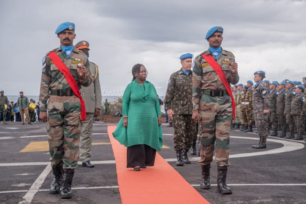 major jyoti yadav commands international contingent during un international peacekeepers day 5 1024x683 1