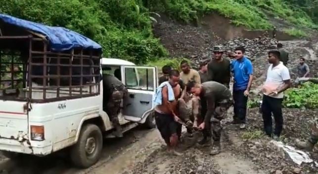 assam landslide territorial army