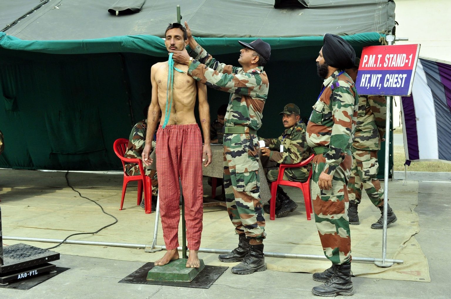 Height and Weight Chart for Indian Army Officers
