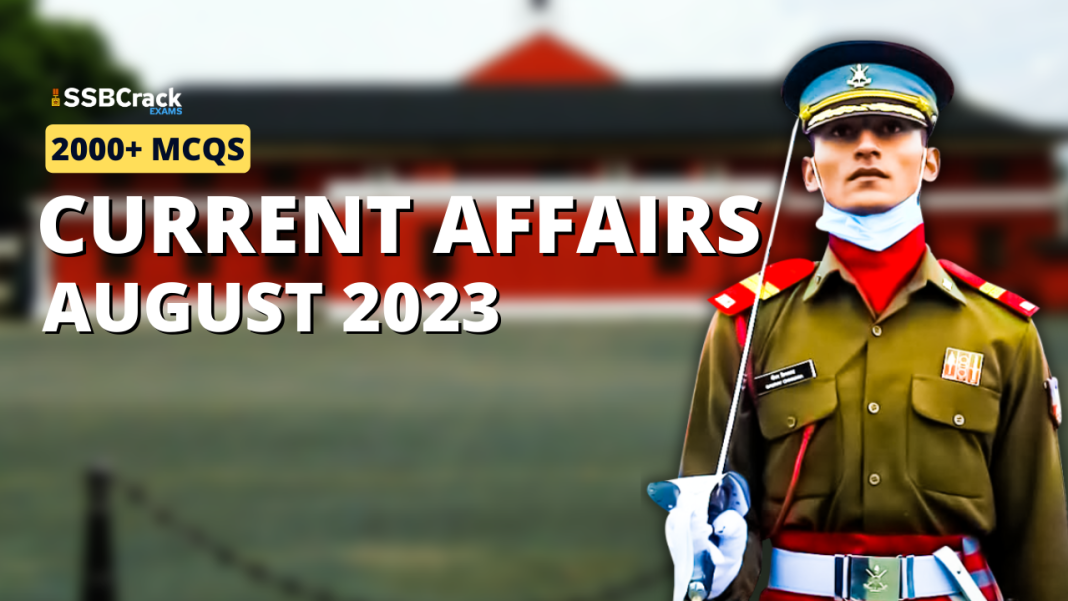 Current Affairs MCQs August 2023