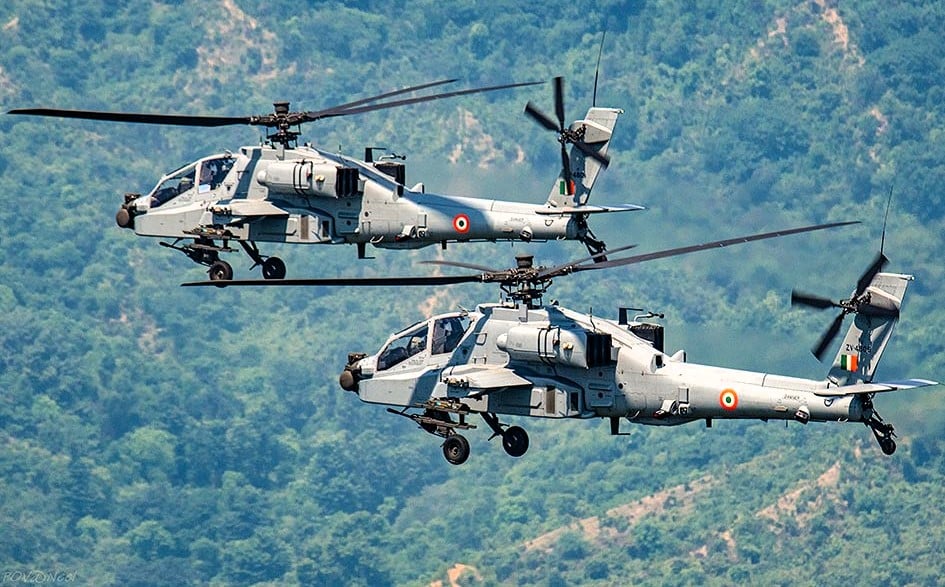 Indian Air Force Apache Helicopter Damaged