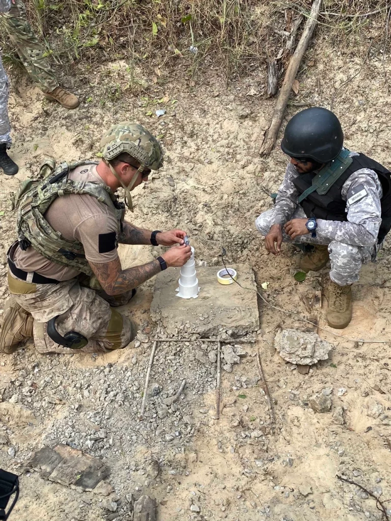 MARCOS and US Navy SEALs during a joint military exercise.