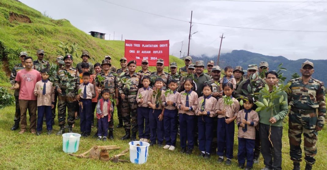 1. ASSAM RIFLES ORGANISED MASS TREE PLANTATION DRIVE AT SORDE VILLAGE, KAMJONG DISTRICT, MANIPUR(5)