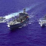 INS Satpura during Sea Phase of RIMPAC 2022 1 TJ28
