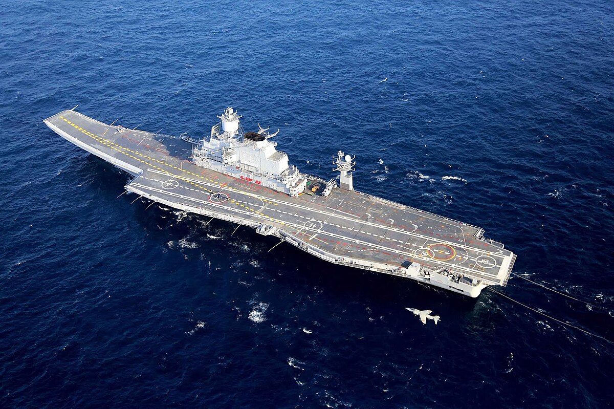 INS Vikramaditya R33 with a Sea Harrier
