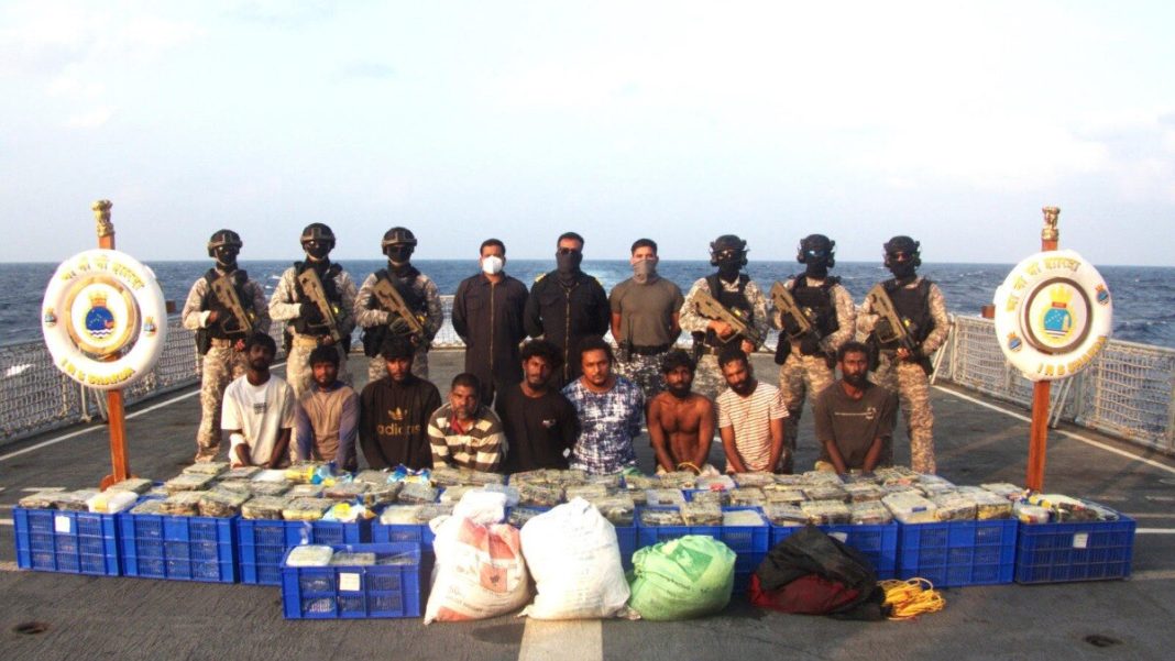 Indian Navy Seizes 500 kg of Crystal Meth in Joint Operation with Sri Lankan Navy