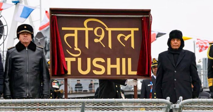 India and Russia Strengthen Defense Ties with Launch of INS Tushil, an Advanced Frigate
