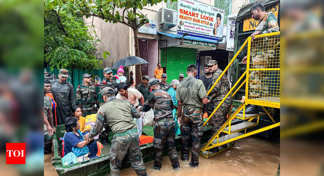 Indian Army Conducts Rescue Operations in Flood-Hit Puducherry Amid Cyclone Fengal
