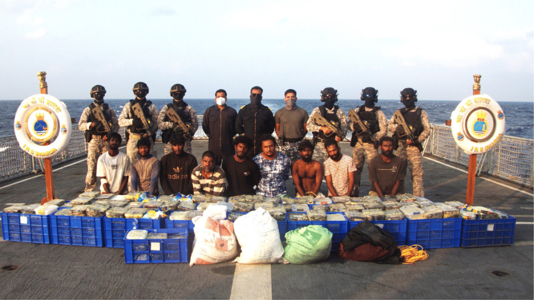 Indian Navy Seizes 500kg of Crystal Methamphetamine in Arabian Sea Operation