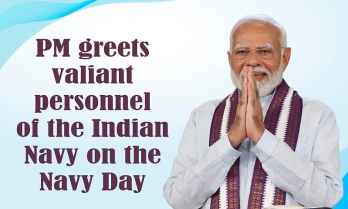 PM Salutes Indian Navy Personnel on Navy Day