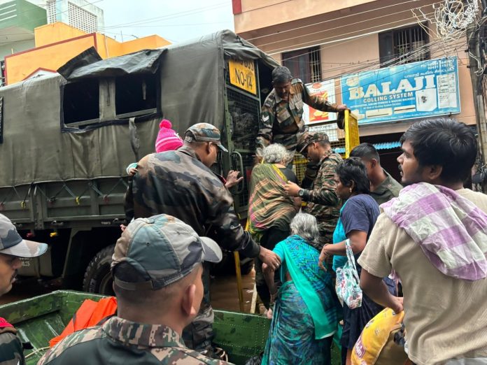 Puducherry Faces Historic Flooding After 48.4 cm Rainfall from Cyclone Fengal, Army Deploys for Rescue Operations