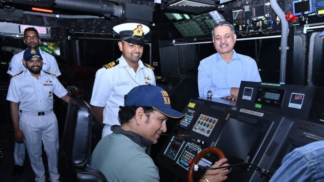 Sachin Tendulkar Visits Western Naval Command, Celebrates Indian Navy's Courage