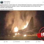 Video Claiming to Show Assad's Plane Crash Debunked as Indian Air Force Jet Incident